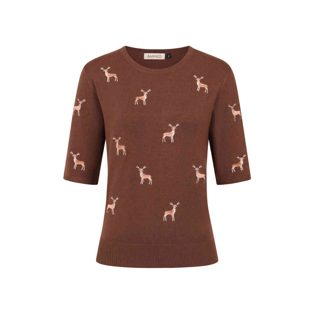 Banned - Ruby Sweet Deer Strick pullover - Braun